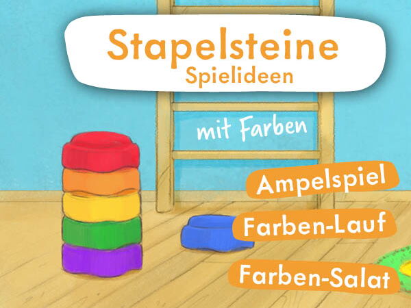 Bewegungsspiele mit Stapelsteinen